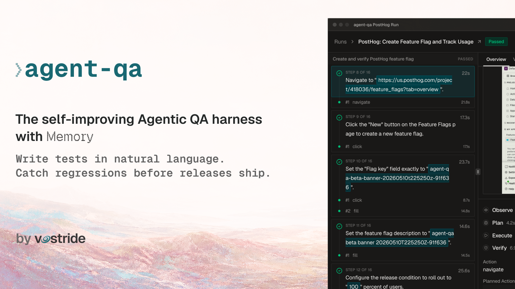 agent-qa by vostride | Open-source Agentic QA Harness wit… screenshot